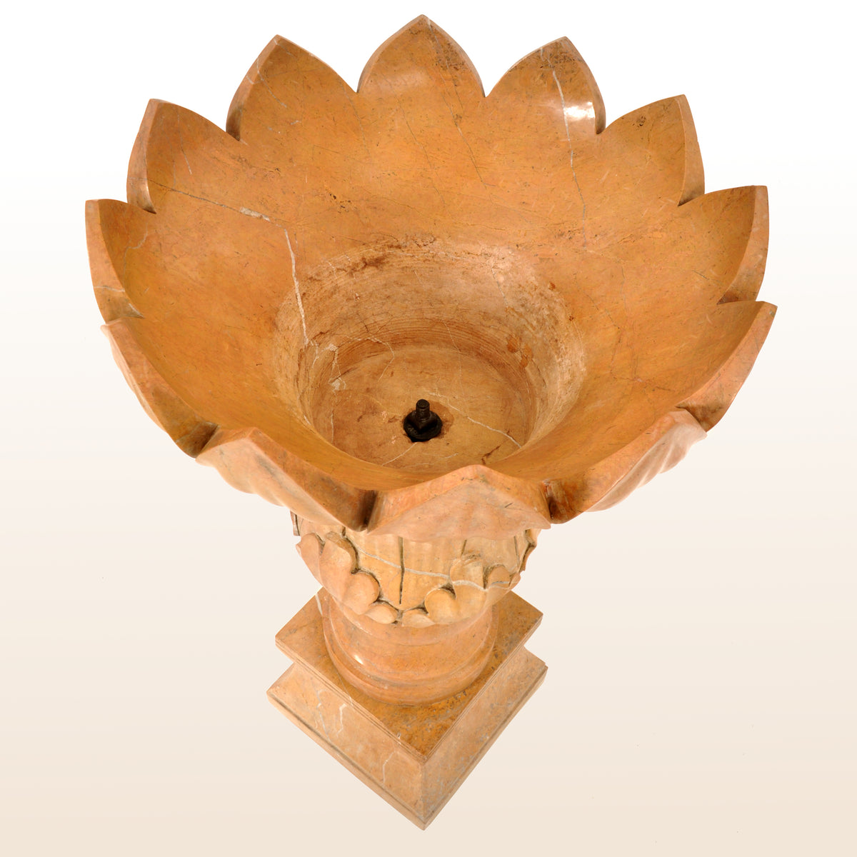 Monumental Pair of Antique 19th Century Italian Sienna Marble Urns / Planters circa 1830