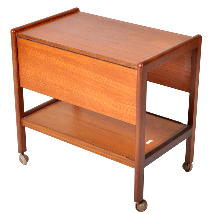 Mid-Century Modern Tea Cart in Teak