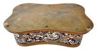 Fine Antique French Art Nouveau Bronze Champlevé Enamel lidded Jewelry Box, circa 1900