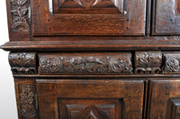 Antique French Baroque Carved Oak Court Cabinet, circa 1750