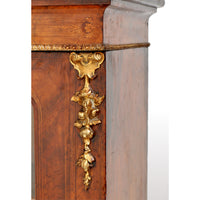 Antique English Burl Walnut Long Inlaid Ormolu Bookcase / Buffet / Sideboard, circa 1870