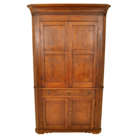 Antique American Colonial 19th Century Cherry Corner Cabinet Pennsylvania, circa 1830