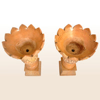 Monumental Pair of Antique 19th Century Italian Sienna Marble Urns / Planters circa 1830