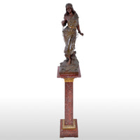Antique French Art Nouveau Bronze Figure, "Prise de Corsaire", Emmanuel Villanis, circa 1890