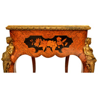 Antique 19th Century French Louis XVI Marquetry Ormolu Writing Desk / Table, circa 1895