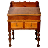 Antique Cherry and Tiger Maple New England Plantation Sheraton Desk/Secretary, circa 1820