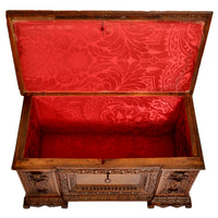 Antique 17th Century Italian Baroque Carved Walnut Cassone / Coffer / Chest, circa 1680