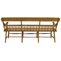 Antique American Colonial Federal Baltimore Painted Spindled Windsor Bench, circa 1820