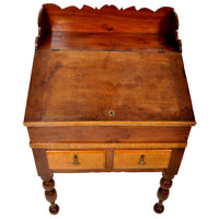 Antique Cherry and Tiger Maple New England Plantation Sheraton Desk/Secretary, circa 1820