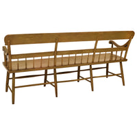 Antique American Colonial Federal Baltimore Painted Spindled Windsor Bench, circa 1820