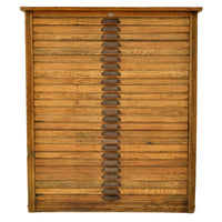 Antique American Oak Hamilton Moveable Type Print Cabinet Flat File, Circa 1910