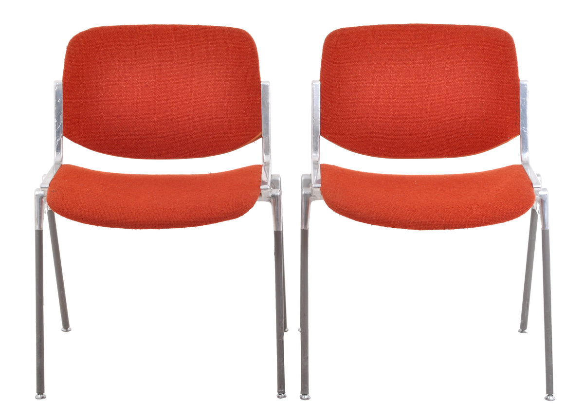 Set of 4 Italian Mid-Century Modern Stacking Chairs by Giancarlo Piretti for Castelli, 1960s