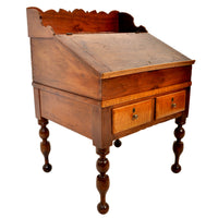Antique Cherry and Tiger Maple New England Plantation Sheraton Desk/Secretary, circa 1820