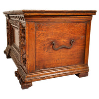 Antique 17th Century Italian Baroque Carved Walnut Cassone / Coffer / Chest, circa 1680