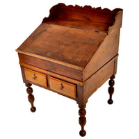 Antique Cherry and Tiger Maple New England Plantation Sheraton Desk/Secretary, circa 1820