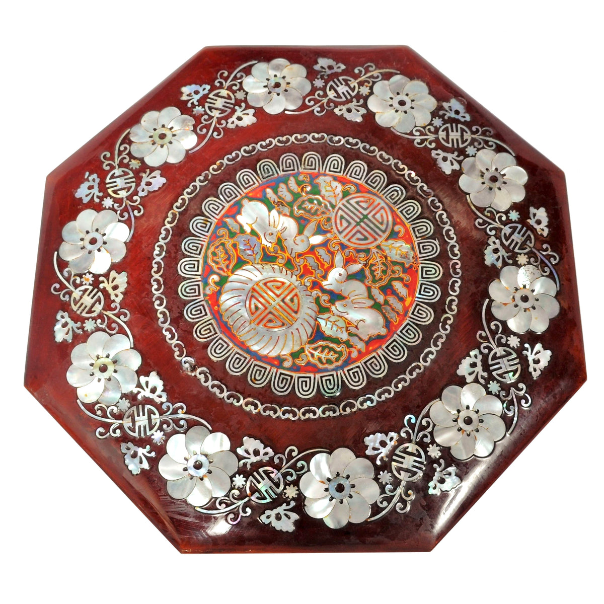Chinese Lacquer and Mother of Pearl "Sweetmeat Set," 1930s