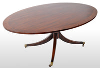 Antique Georgian Inlaid Mahogany Tilt Top Pedestal Breakfast / Dining Table, circa 1790