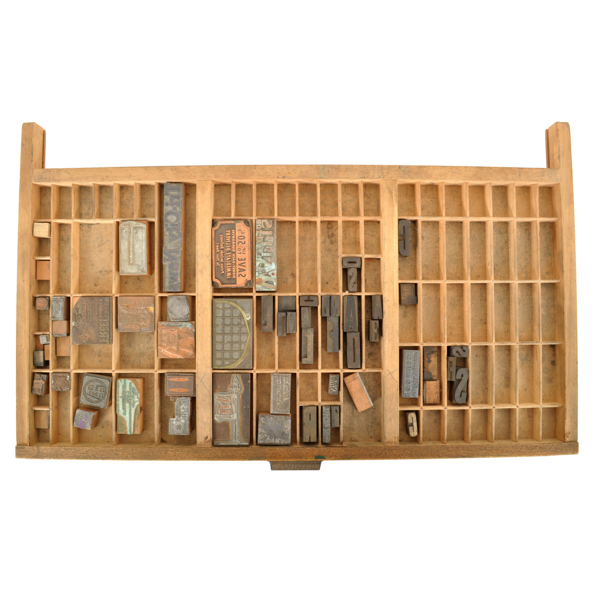 Antique American Oak Hamilton Moveable Type Print Cabinet Flat File, Circa 1910