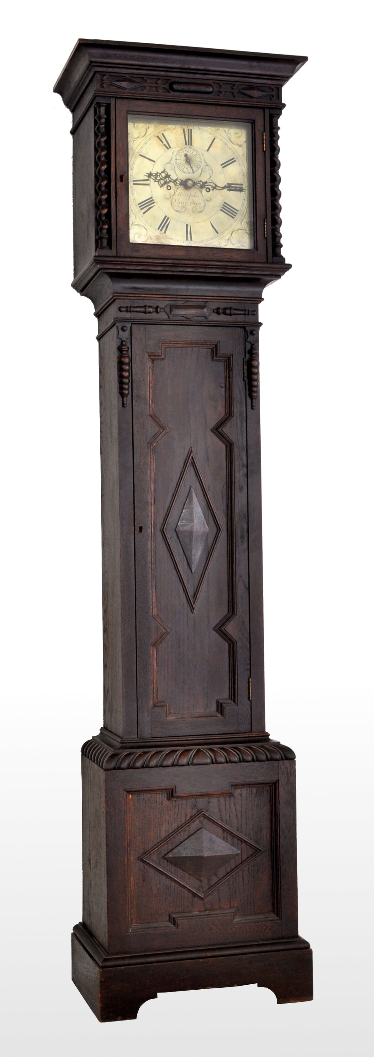 Antique English Arts & Crafts 8-Day Longcase/Grandfather Clock by Maple of London, circa 1890