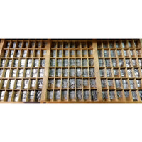 Antique American Oak Hamilton Moveable Type Print Cabinet Flat File, Circa 1910