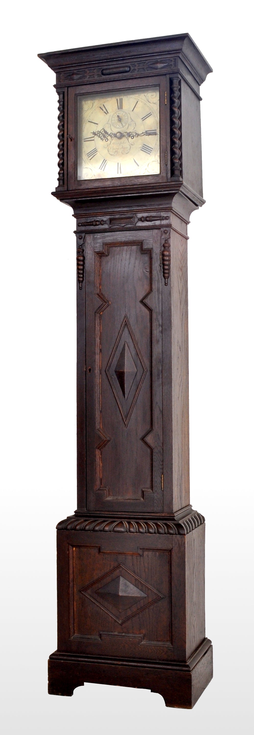 Antique English Arts & Crafts 8-Day Longcase/Grandfather Clock by Maple of London, circa 1890