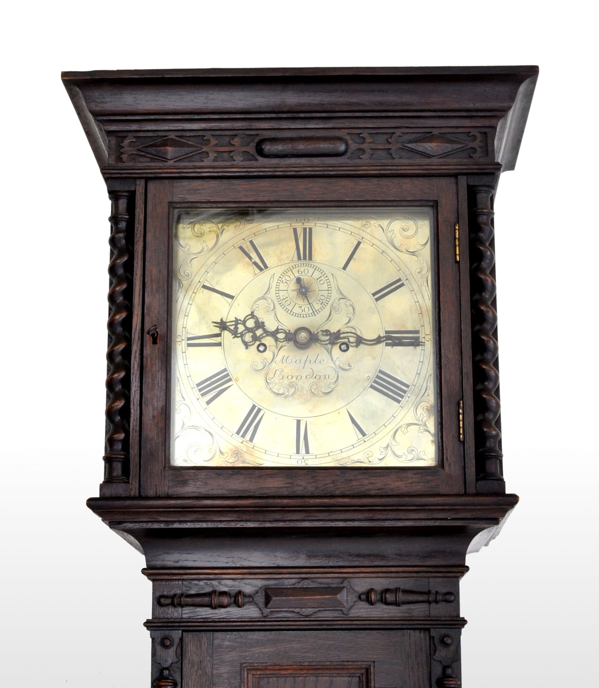 Antique English Arts & Crafts 8-Day Longcase/Grandfather Clock by Maple of London, circa 1890