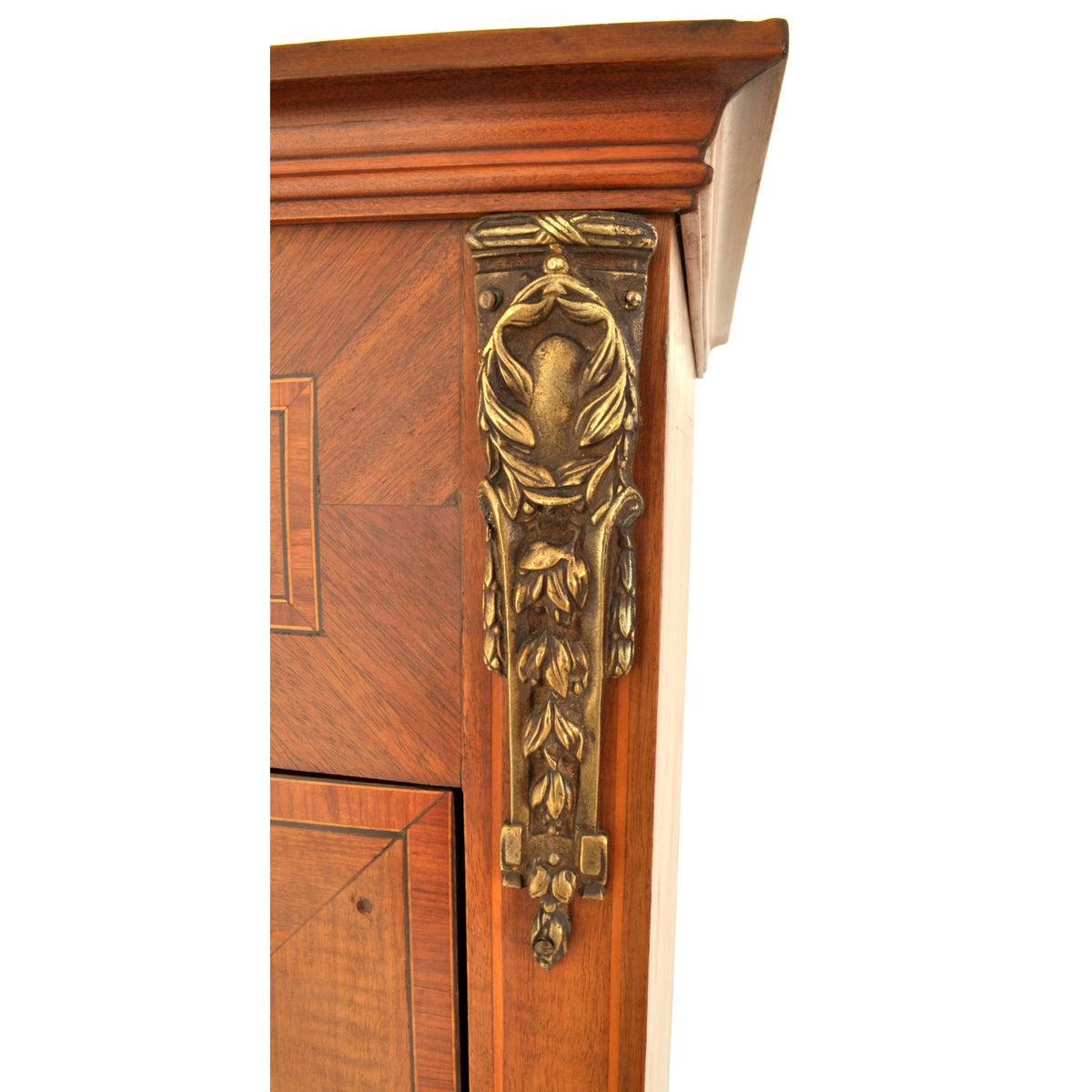 Antique French Louis XVI Marquetry Walnut Ormolu Bibliotheque / Bookcase, circa 1880