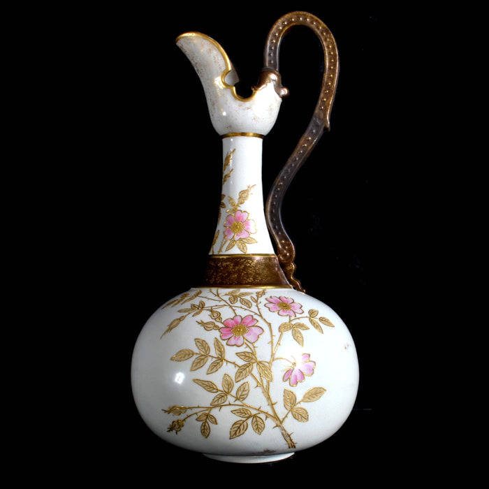 Antique Large Continental Porcelain Pitcher/Ewer, Circa 1880
