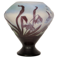 Antique French Art Nouveau Fire Polished Cameo Glass Emile Gallé Coupe Vase, Circa 1900