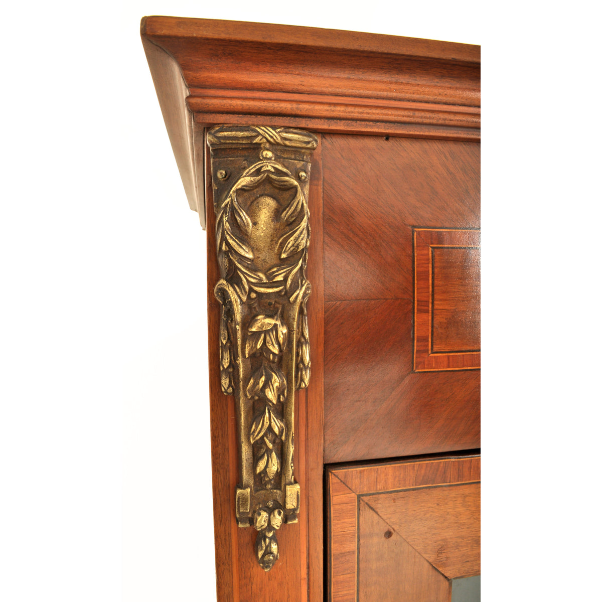 Antique French Louis XVI Marquetry Walnut Ormolu Bibliotheque / Bookcase, circa 1880