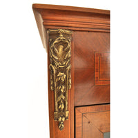 Antique French Louis XVI Marquetry Walnut Ormolu Bibliotheque / Bookcase, circa 1880