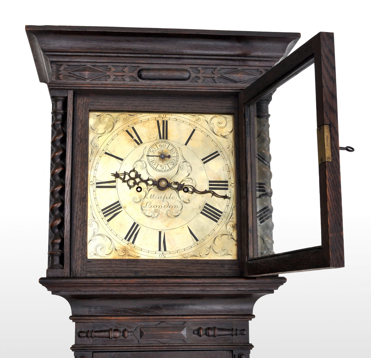 Antique English Arts & Crafts 8-Day Longcase/Grandfather Clock by Maple of London, circa 1890