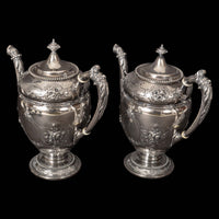 Antique American Gorham Coin Silver Mary Todd Lincoln Tea & Coffee Service, 1861