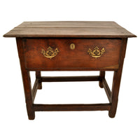 Antique Georgian Country Oak Tavern Side Table / Server, George II, circa 1760