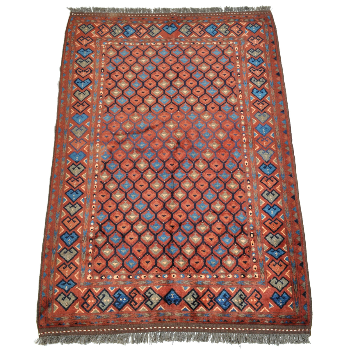 Afghan Turkoman Rug with Caucasian Design