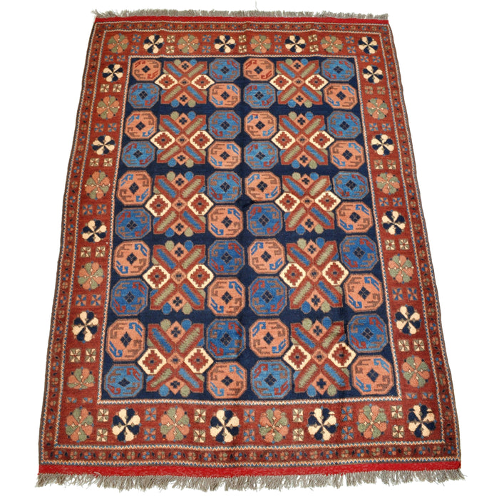 Afghan Turkoman Rug with Caucasian Design