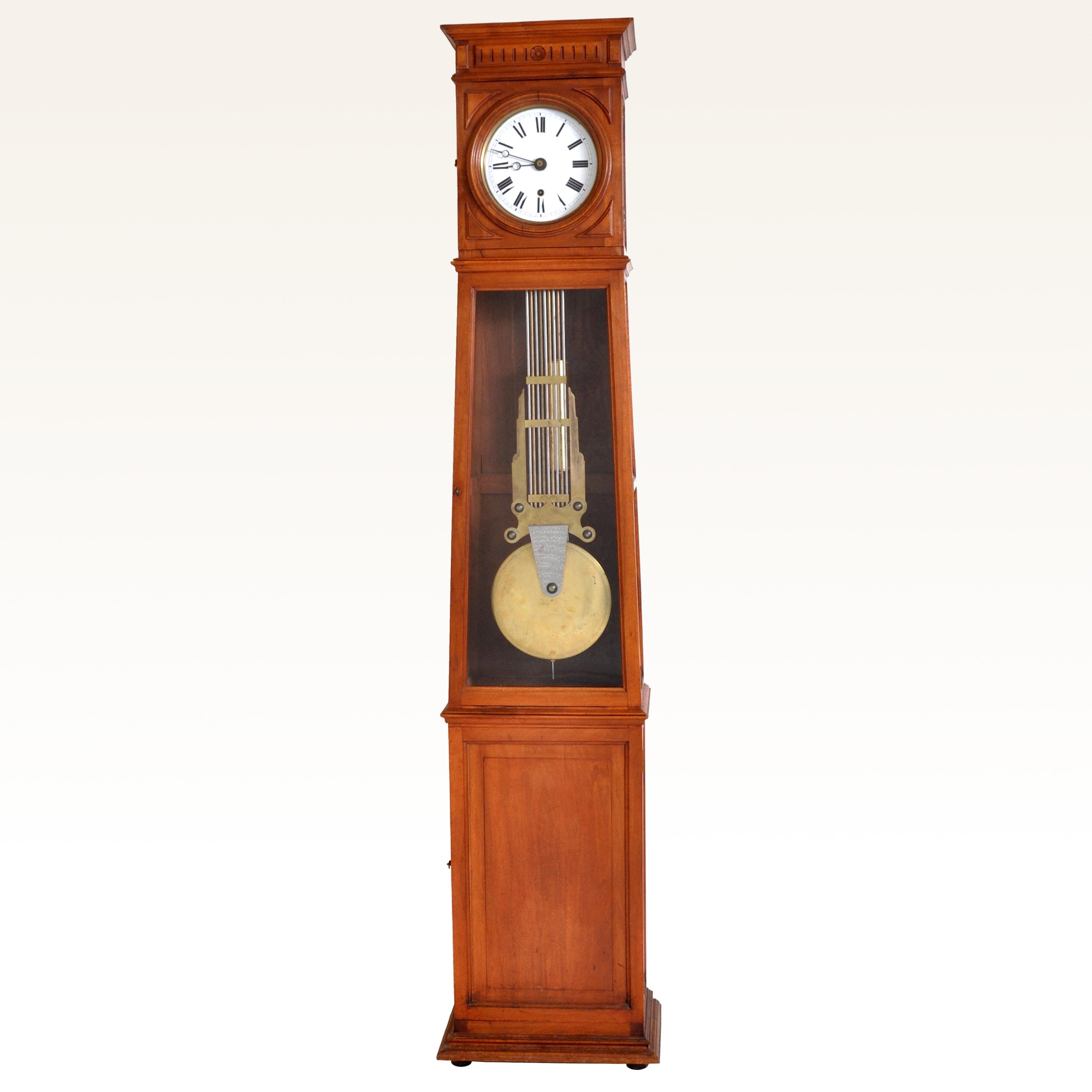 Antique French 8-Day Longcase/Grandfather Comtoise Clock, circa 