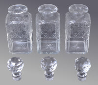 Antique English Sheraton Inlaid Mahogany Edwardian Silver-Plated Tantalus, circa 1890