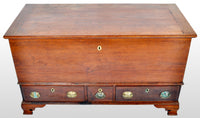 Antique American Federal Period Cherry Chippendale Mule Chest, Pennsylvania 1780