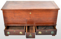 Antique American Federal Period Cherry Chippendale Mule Chest, Pennsylvania 1780