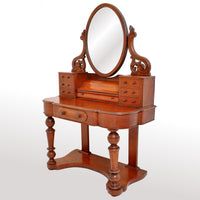 Antique Walnut "Duchess" Dresser Swing Mirror Vanity Dressing Table, circa 1870