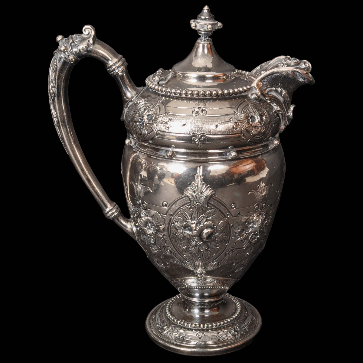 Antique American Gorham Coin Silver Mary Todd Lincoln Tea & Coffee Service, 1861