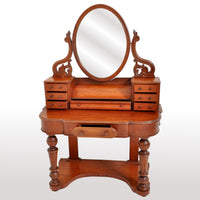 Antique Walnut "Duchess" Dresser Swing Mirror Vanity Dressing Table, circa 1870