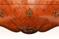 Antique 19th Century French Louis XV Inlaid Marquetry Bombe Commode / Chest, circa 1880