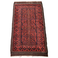 Vintage Tribal Afghan Balouch Rug