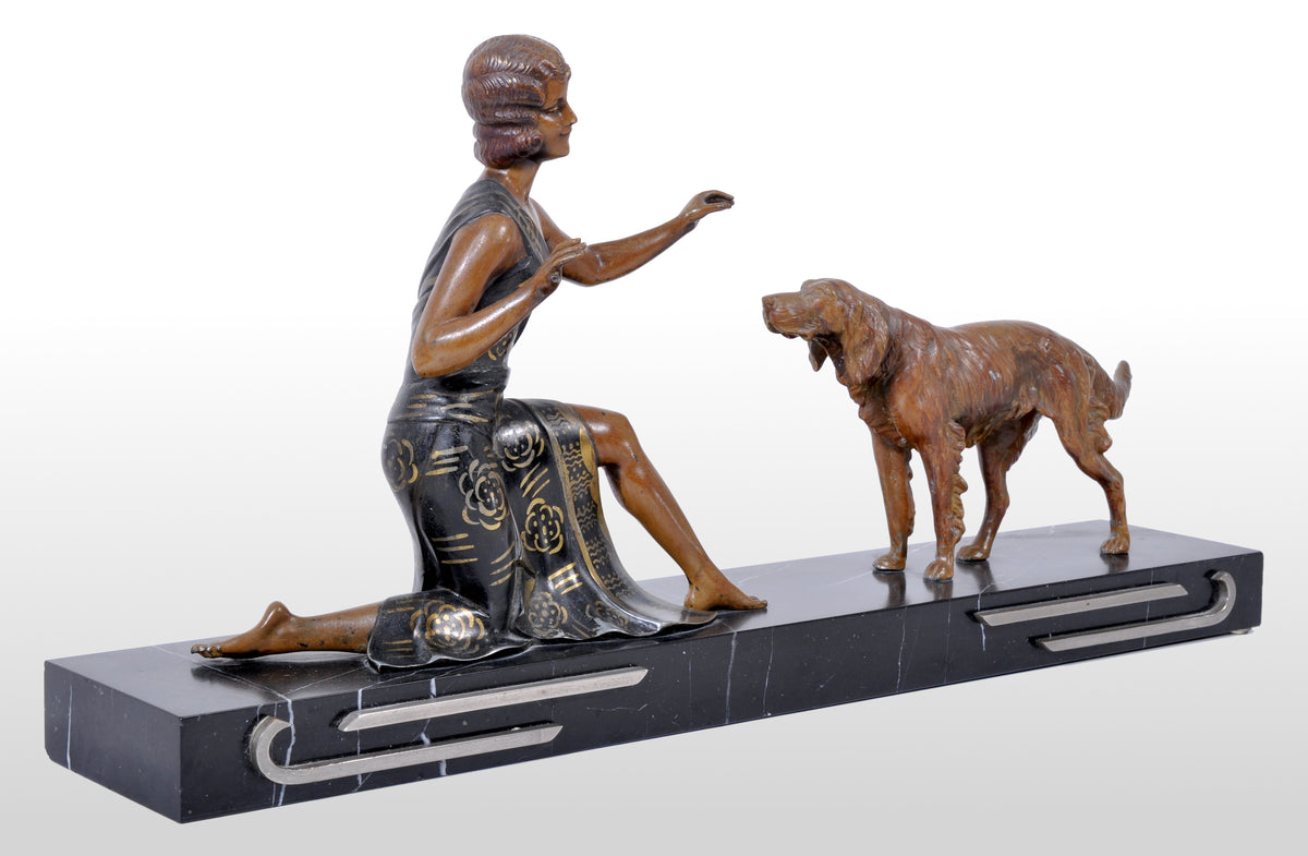 Art Deco Bronze / Spelter Figural Group by Enrique Molins-Balleste, circa 1930