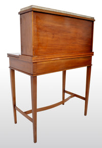 Antique Sheraton Revival Inlaid Mahogany Desk / Writing Table, circa 1895