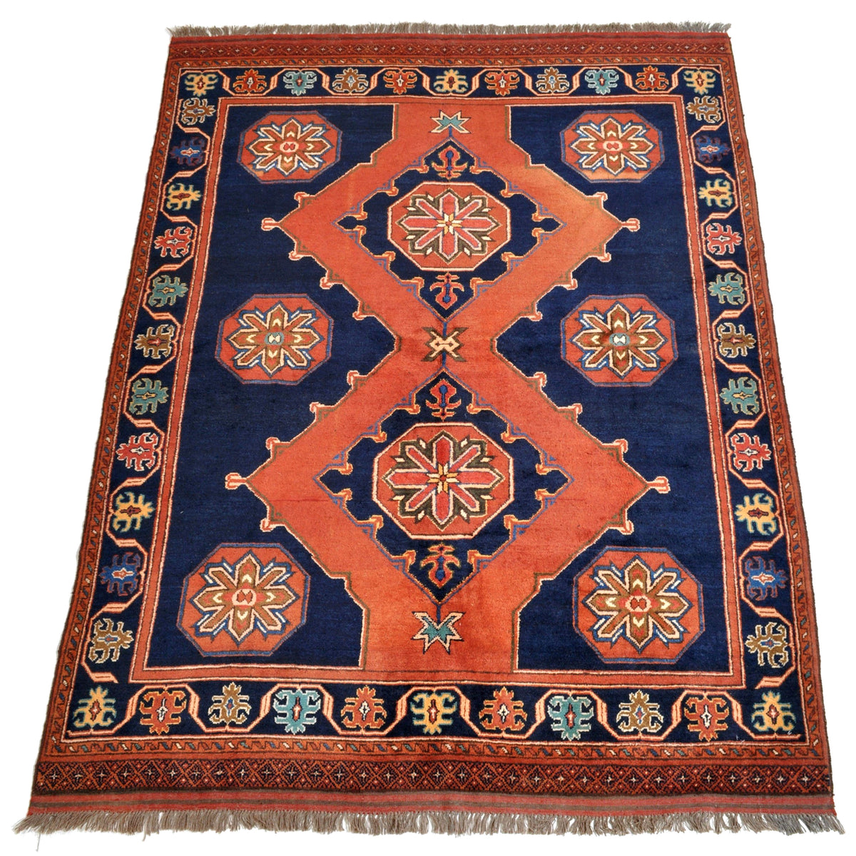 Afghan Turkoman Rug with Caucasian Design