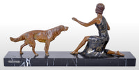 Art Deco Bronze / Spelter Figural Group by Enrique Molins-Balleste, circa 1930