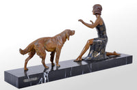 Art Deco Bronze / Spelter Figural Group by Enrique Molins-Balleste, circa 1930